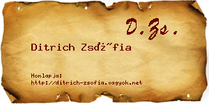 Ditrich Zsófia névjegykártya