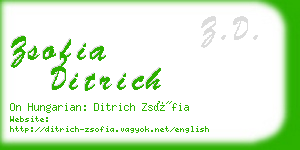zsofia ditrich business card